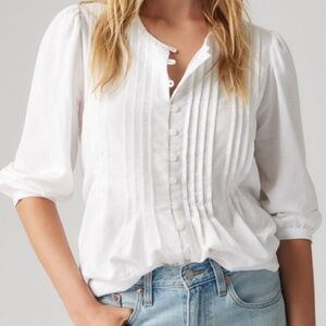 White blouse - linen blend